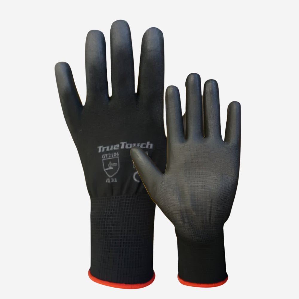 Protective Safety PU Palm Work Gloves - Black, Gloves, Ultrimax
