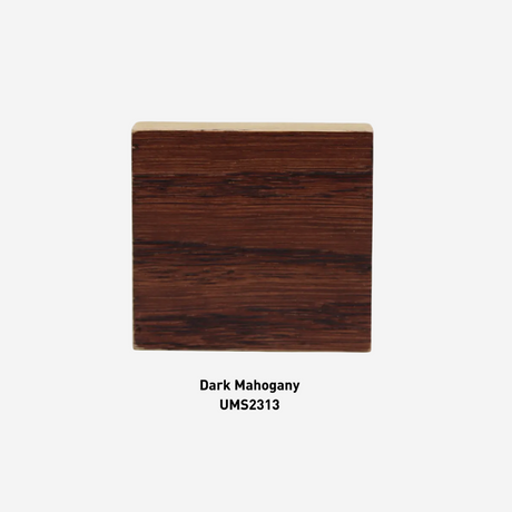 Dark mahogany wood sample with UMS2313 label on a white background