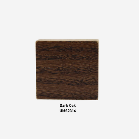 Dark Oak wood sample with UMS2316 label on a white background