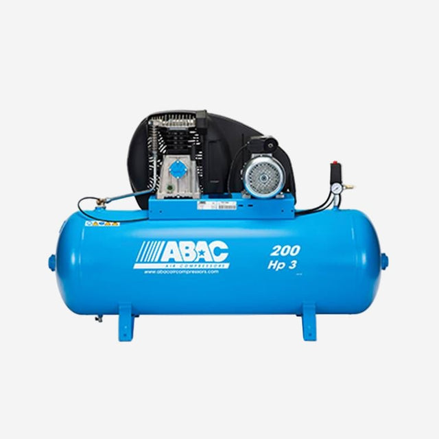 Abac Air Compressor - 3hp - Static Belt Drive - 200 Litre, Compressors, Ultrimax