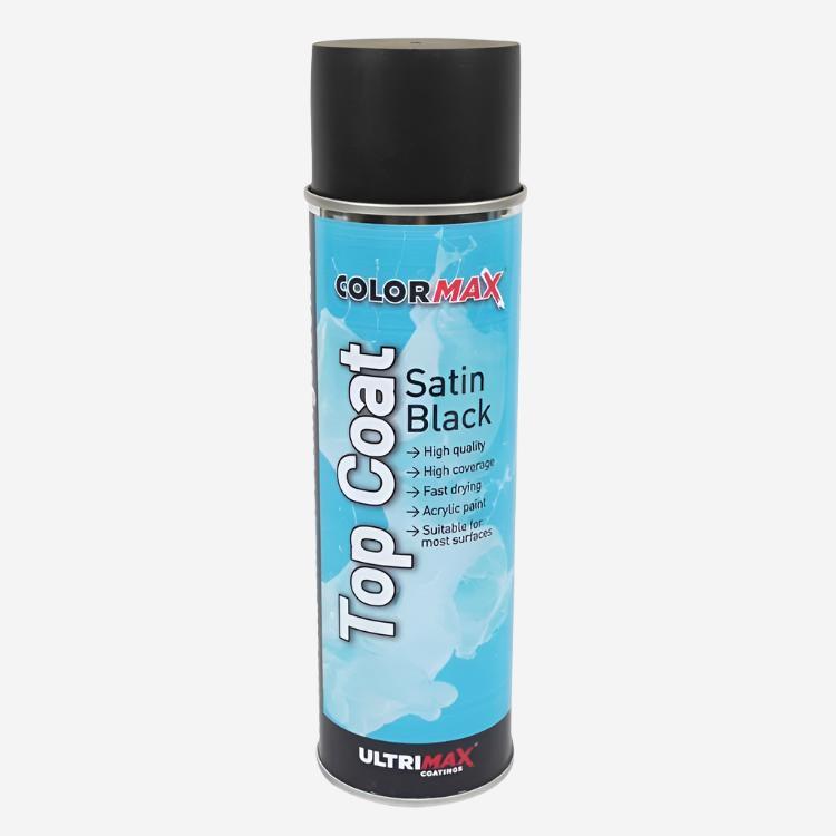 Colormax Aerosol Satin Black, Aerosols, Ultrimax
