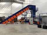 Ultrithane 2 RAL 6001 high-gloss acrylic polyurethane metal paint on an industrial conveyor system and steel framework by Ultrimax