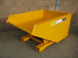 Ultrithane 2 high-gloss yellow acrylic polyurethane metal paint on an industrial skip by Ultrimax