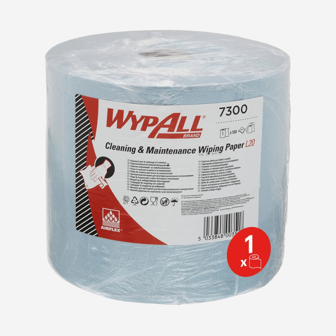 Wypall L20 Blue Paper Roll 7300 - 500 sheets, Consumables, Ultrimax